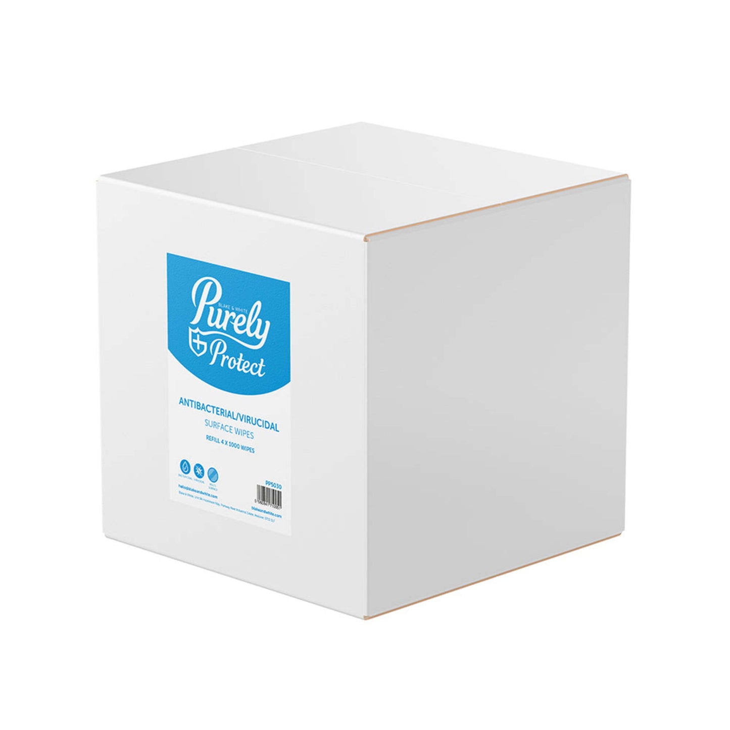 White box with 'Purely Protect' branding on a white background