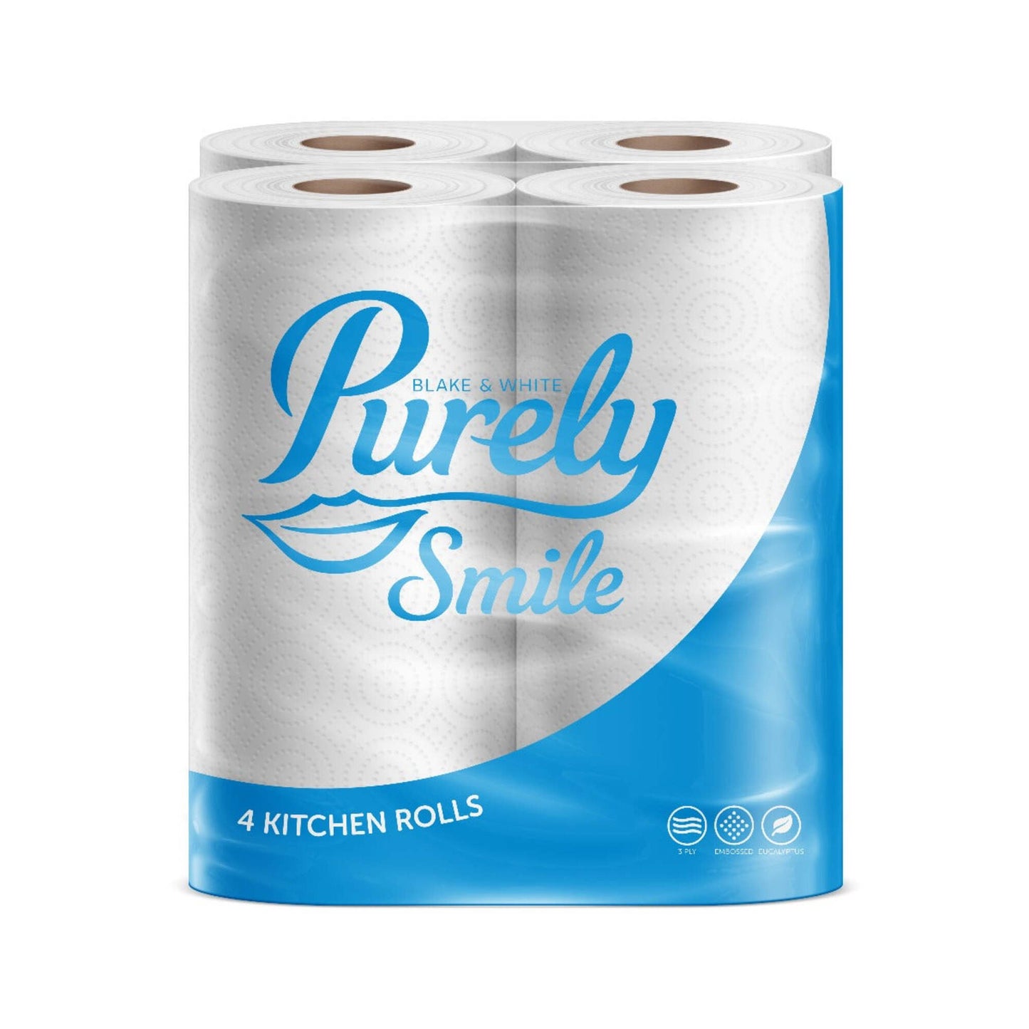 Purely Smile Kitchen Roll 2ply 11.5m White Pack x 3