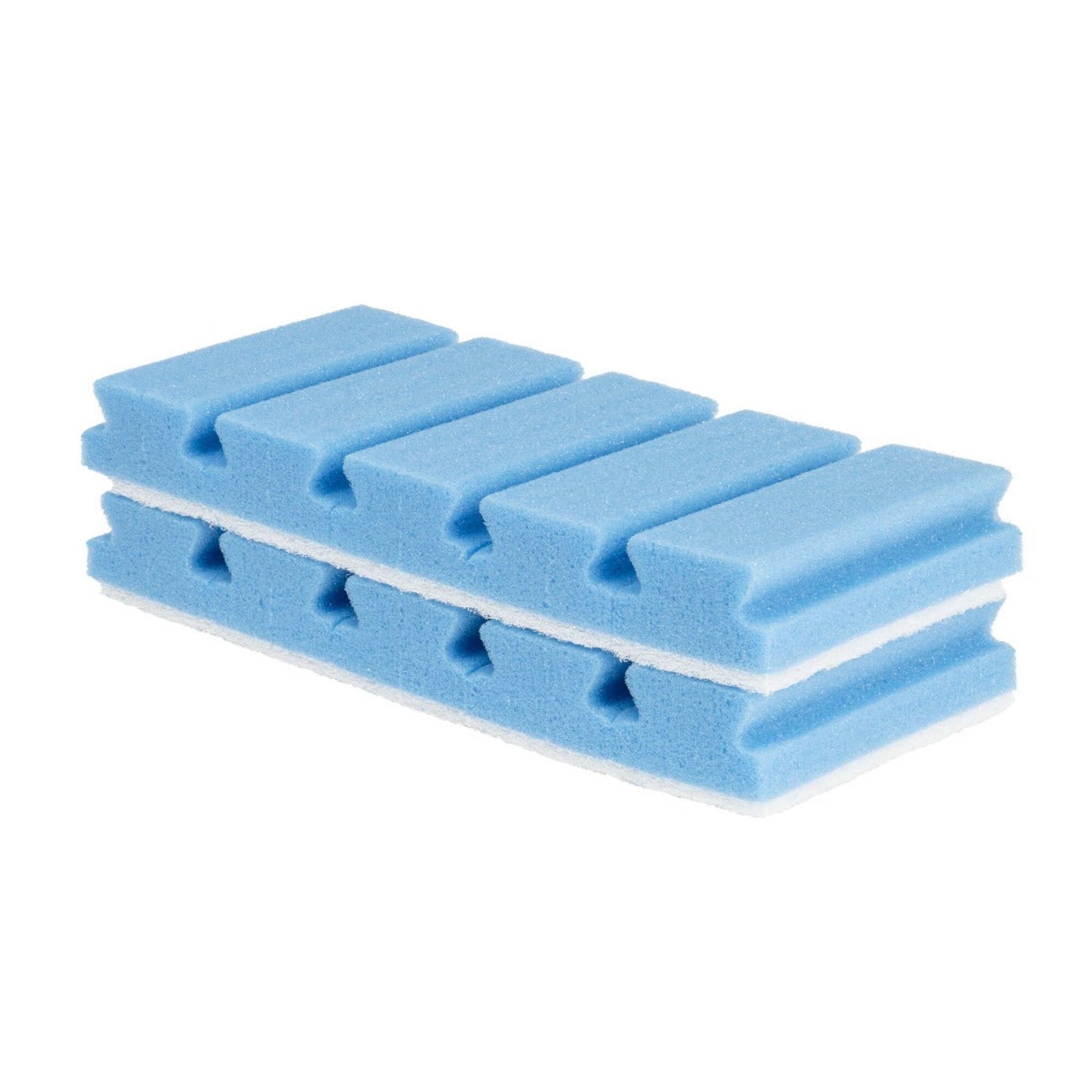 Purely Smile Sponge Back Scourer Soft Blue/White Pack of 10