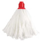 Purely Smile Big White Socket Mop Red Pack of 10