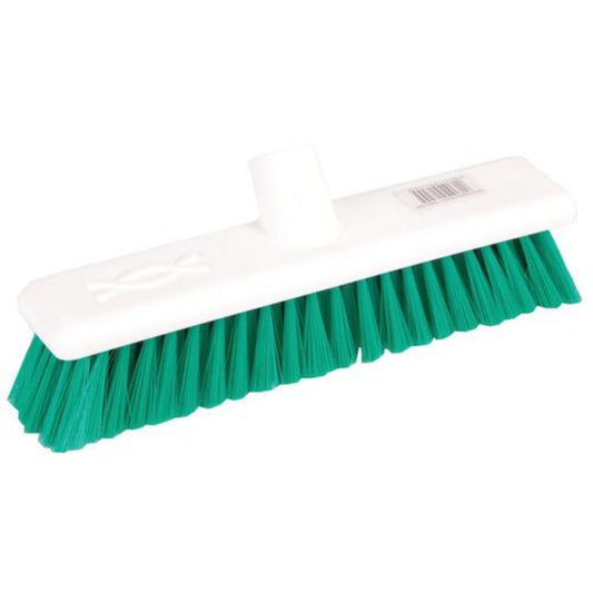 12" Hygiene Broom Head Stiff Green