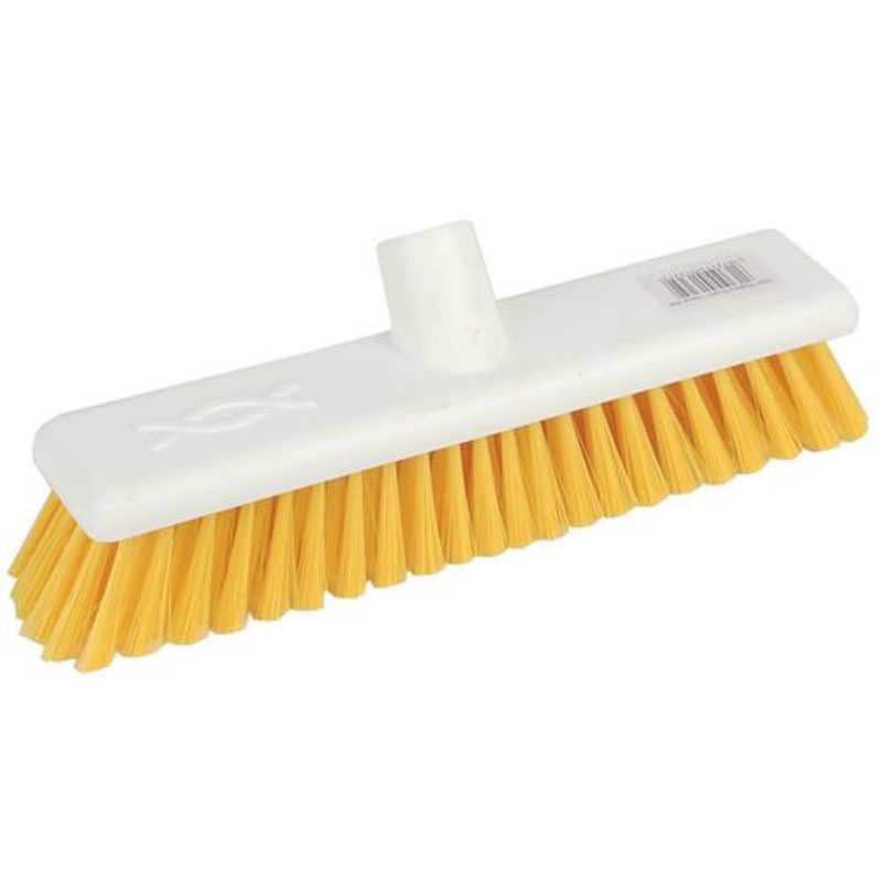 12" Hygiene Broom Head Stiff Yellow