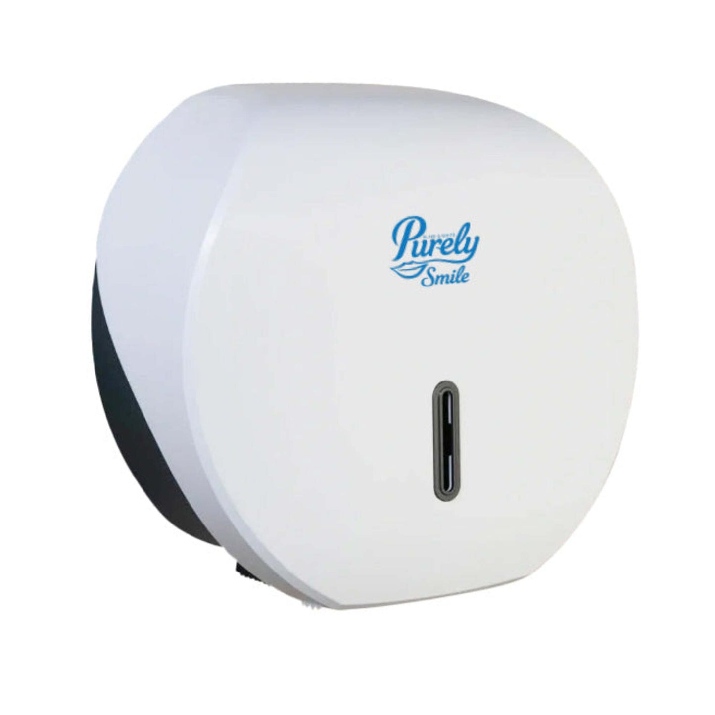 White electronic device with 'Purely Smile' branding on a white background