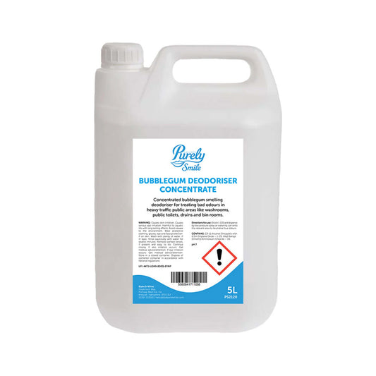 5L bottle of Bubblegum Deodoriser Concentrate by Purely Smarts on a white background