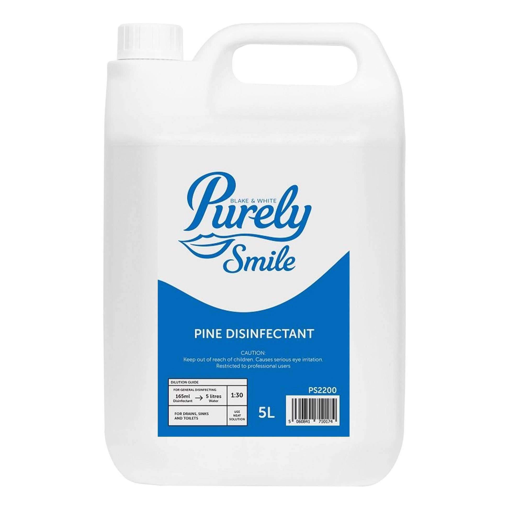 5-liter bottle of Purely Smile Pine Disinfectant on a white background
