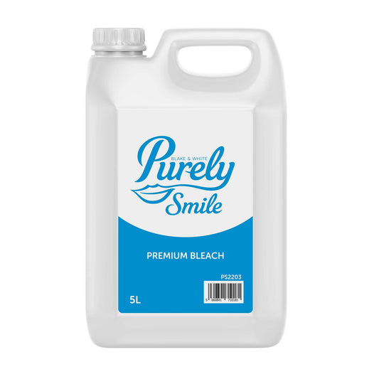 Purely Smile premium bleach container on a white background