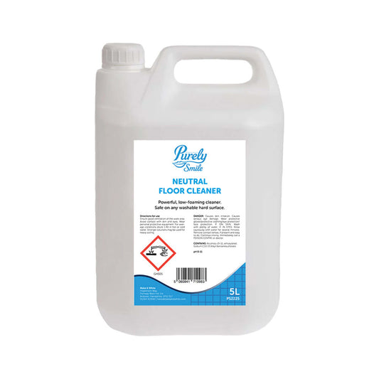 5L bottle of Purely Smile Neutral Floor Cleaner on a white background