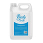 White container of Purely Smile floor polish with blue label on a white background